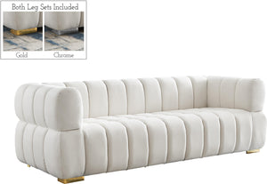 Gwen Cream Velvet Sofa image