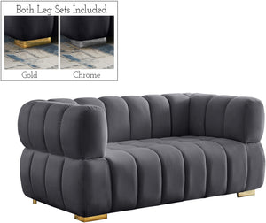 Gwen Grey Velvet Loveseat image