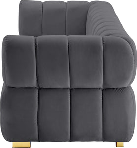 Gwen Grey Velvet Sofa - Furnish 4 Less 98 (NY)*