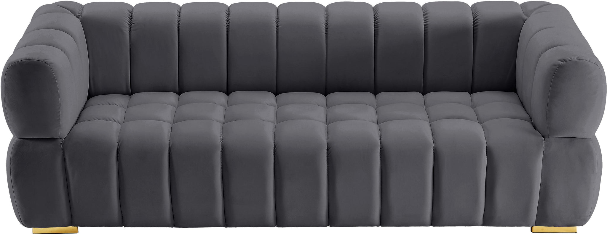 Gwen Grey Velvet Sofa - Furnish 4 Less 98 (NY)*