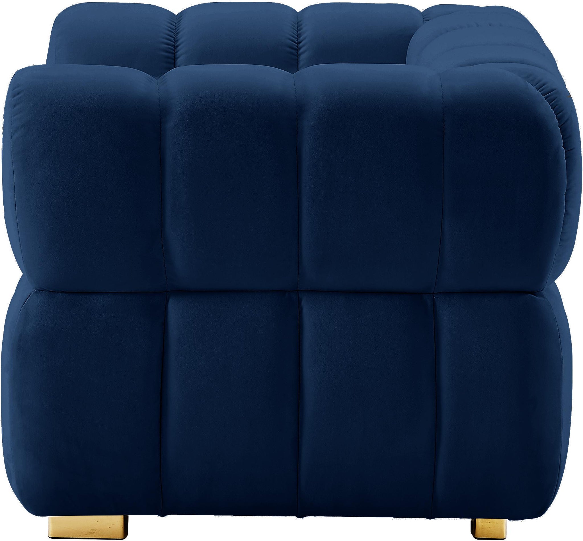 Gwen Navy Velvet Chair - Furnish 4 Less 98 (NY)*