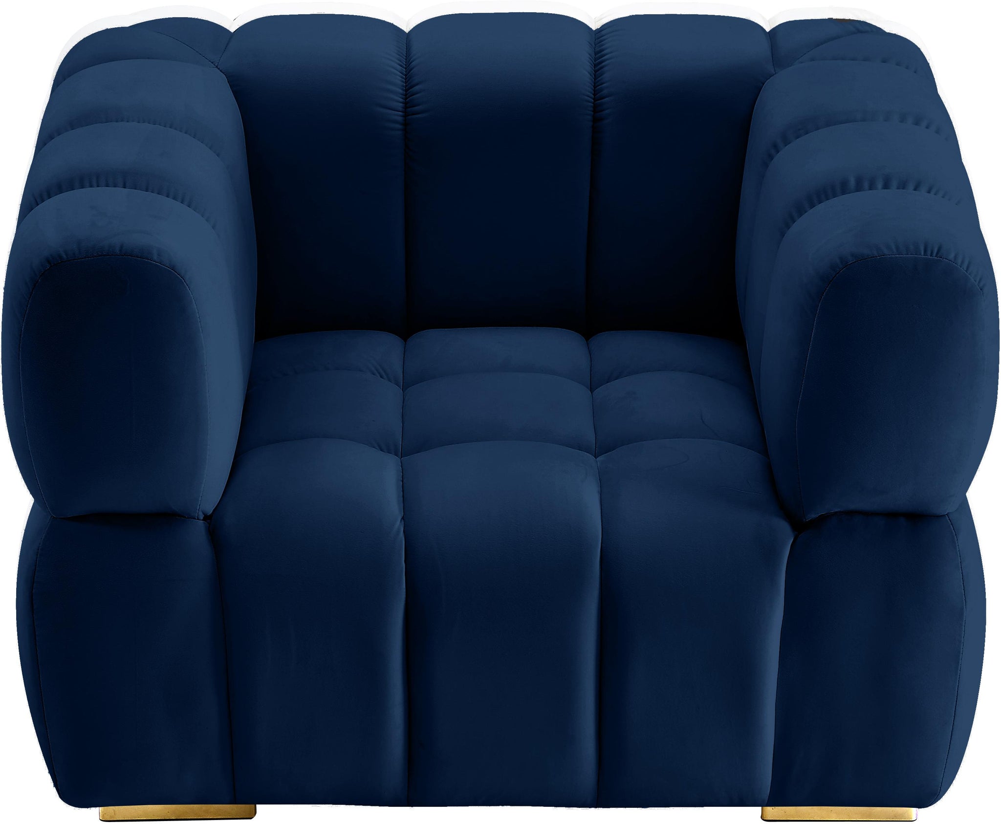 Gwen Navy Velvet Chair - Furnish 4 Less 98 (NY)*