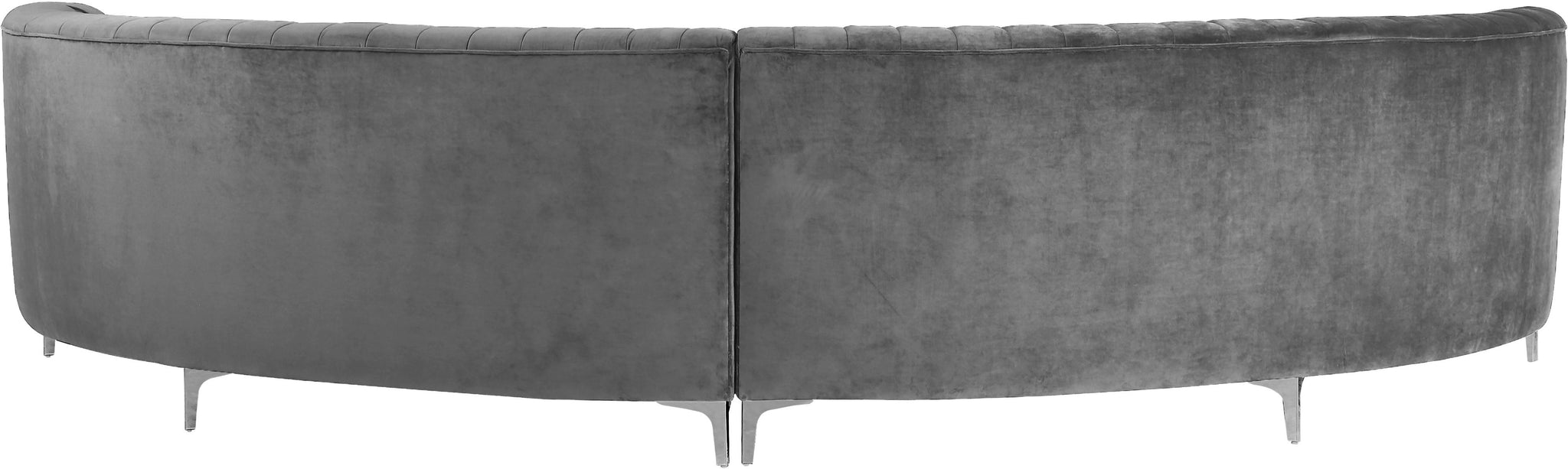 Jackson Grey Velvet 2pc. Sectional - Furnish 4 Less 98 (NY)*