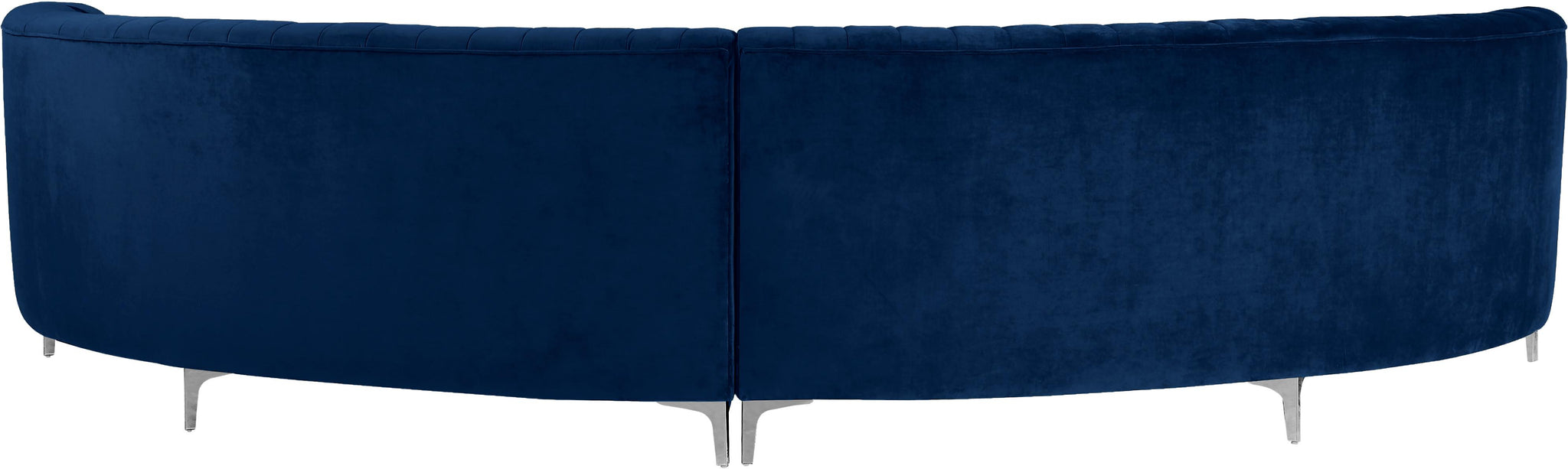 Jackson Navy Velvet 2pc. Sectional - Furnish 4 Less 98 (NY)*