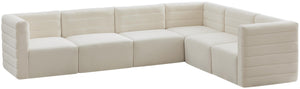 Quincy Cream Velvet Modular Sectional