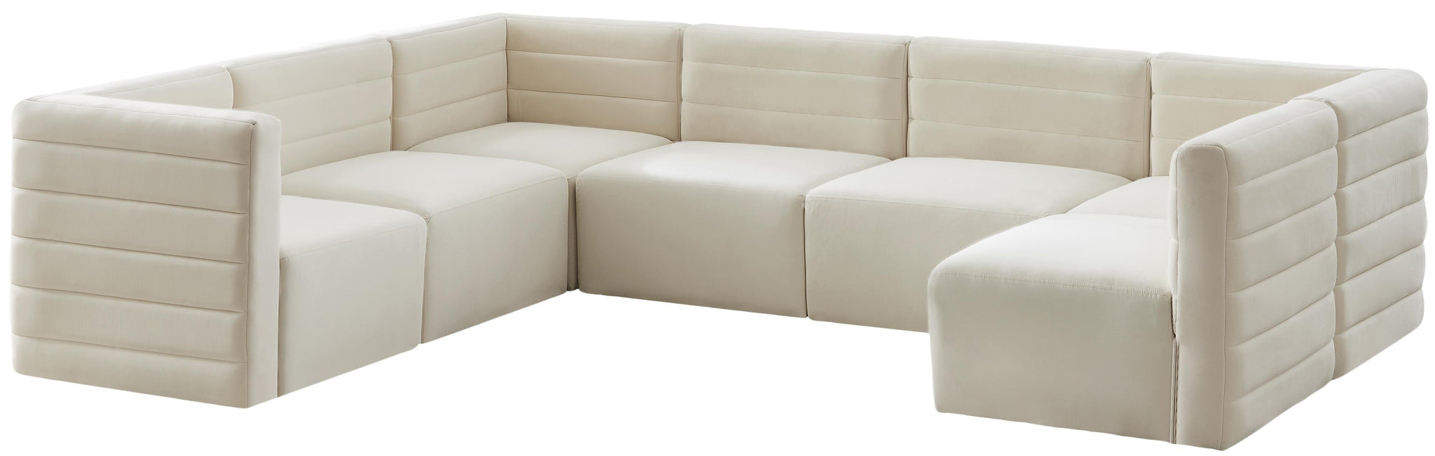 Quincy Cream Velvet Modular Sectional