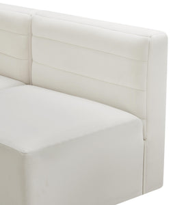 Quincy Cream Velvet Modular Corner Chair