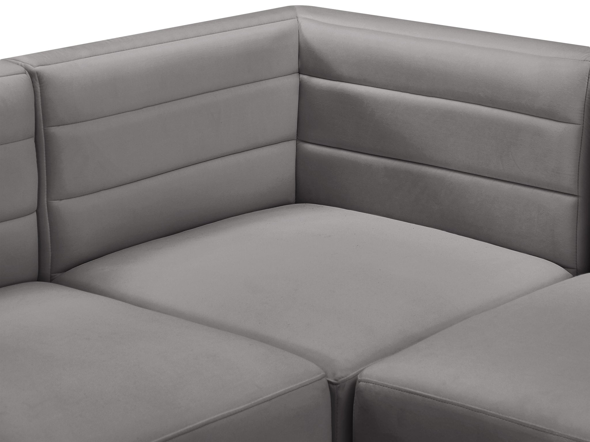 Quincy Grey Velvet Modular Sectional