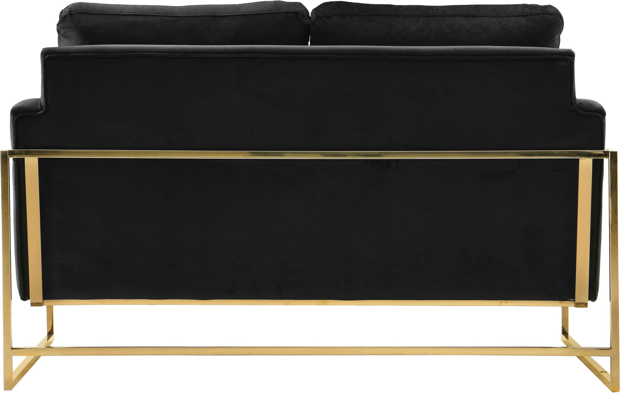 Mila Black Velvet Loveseat - Furnish 4 Less 98 (NY)*