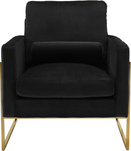 Mila Black Velvet Chair - Furnish 4 Less 98 (NY)*