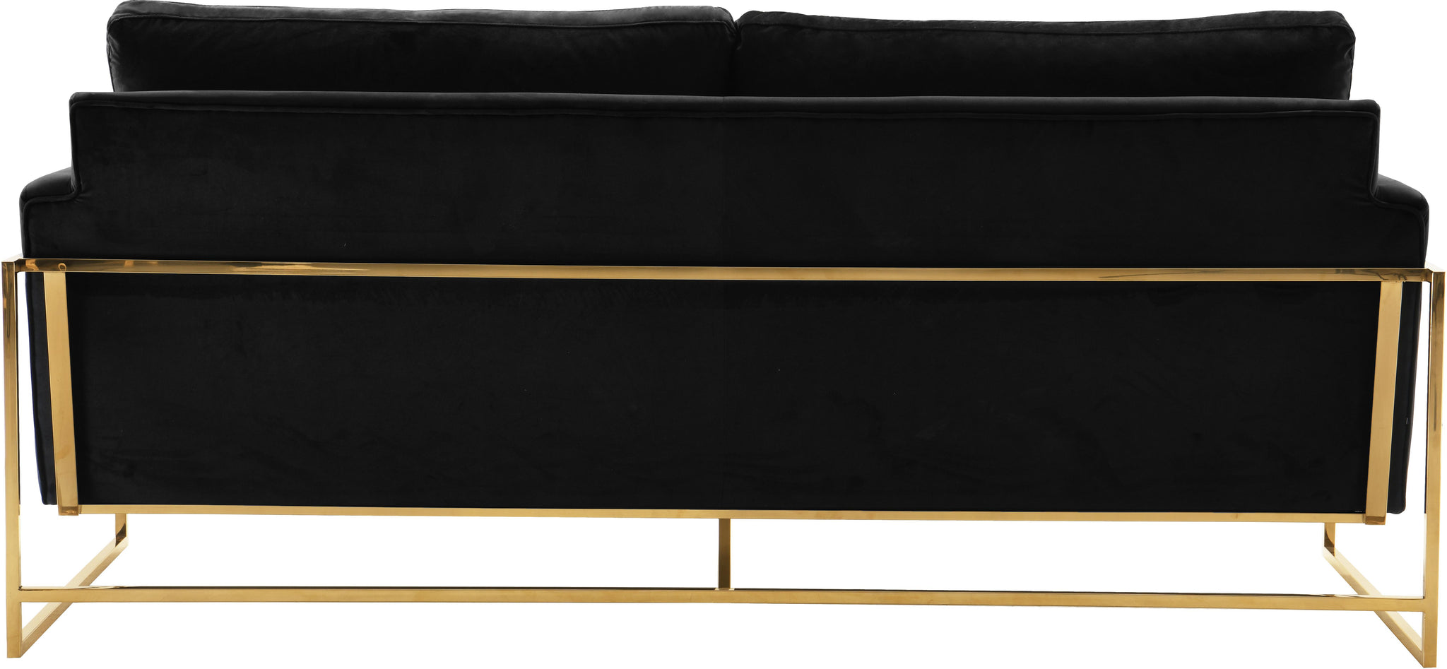 Mila Black Velvet Sofa - Furnish 4 Less 98 (NY)*