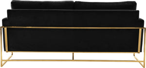 Mila Black Velvet Sofa - Furnish 4 Less 98 (NY)*