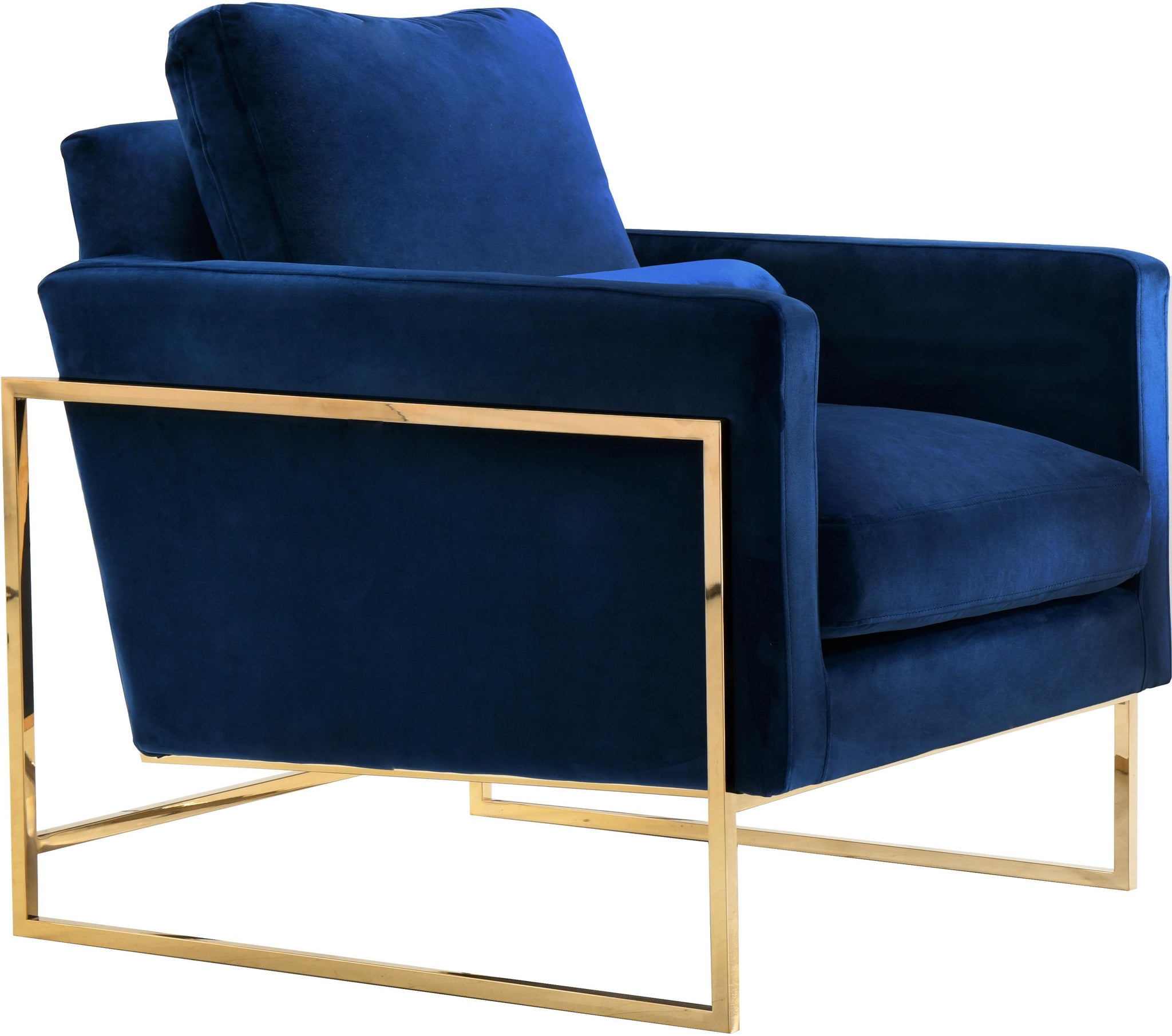 Mila Navy Velvet Chair - Furnish 4 Less 98 (NY)*