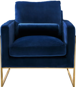 Mila Navy Velvet Chair - Furnish 4 Less 98 (NY)*