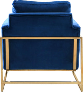 Mila Navy Velvet Chair - Furnish 4 Less 98 (NY)*