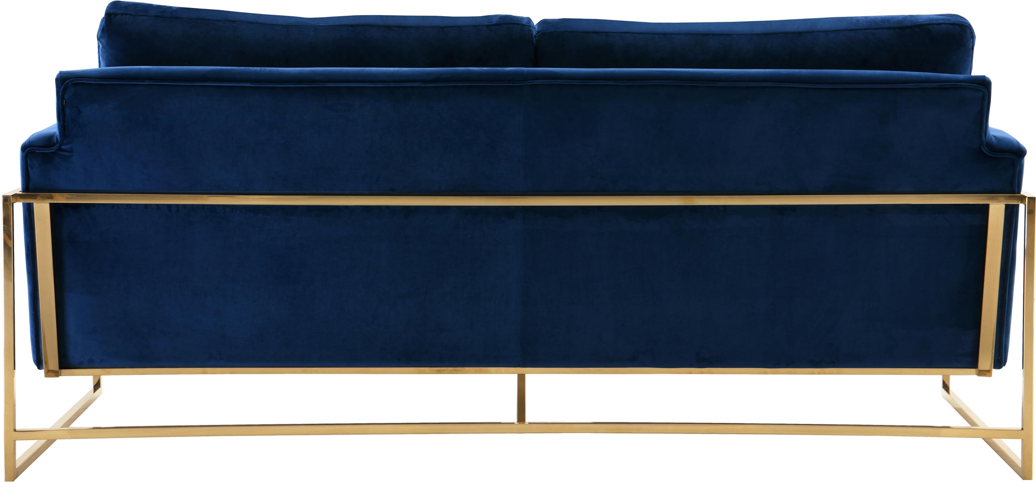 Mila Navy Velvet Sofa - Furnish 4 Less 98 (NY)*