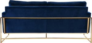 Mila Navy Velvet Sofa - Furnish 4 Less 98 (NY)*