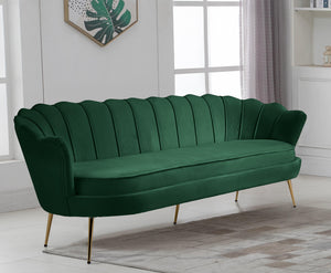 Gardenia Green Velvet Sofa - Furnish 4 Less 98 (NY)*