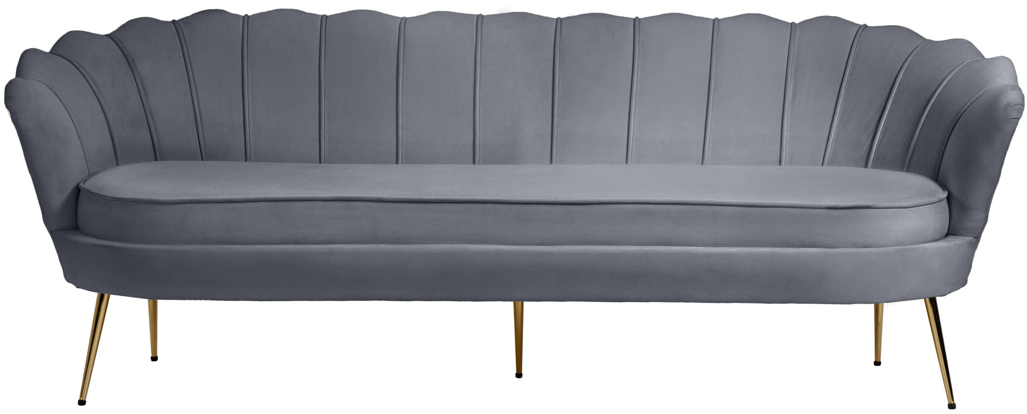 Gardenia Grey Velvet Sofa - Furnish 4 Less 98 (NY)*