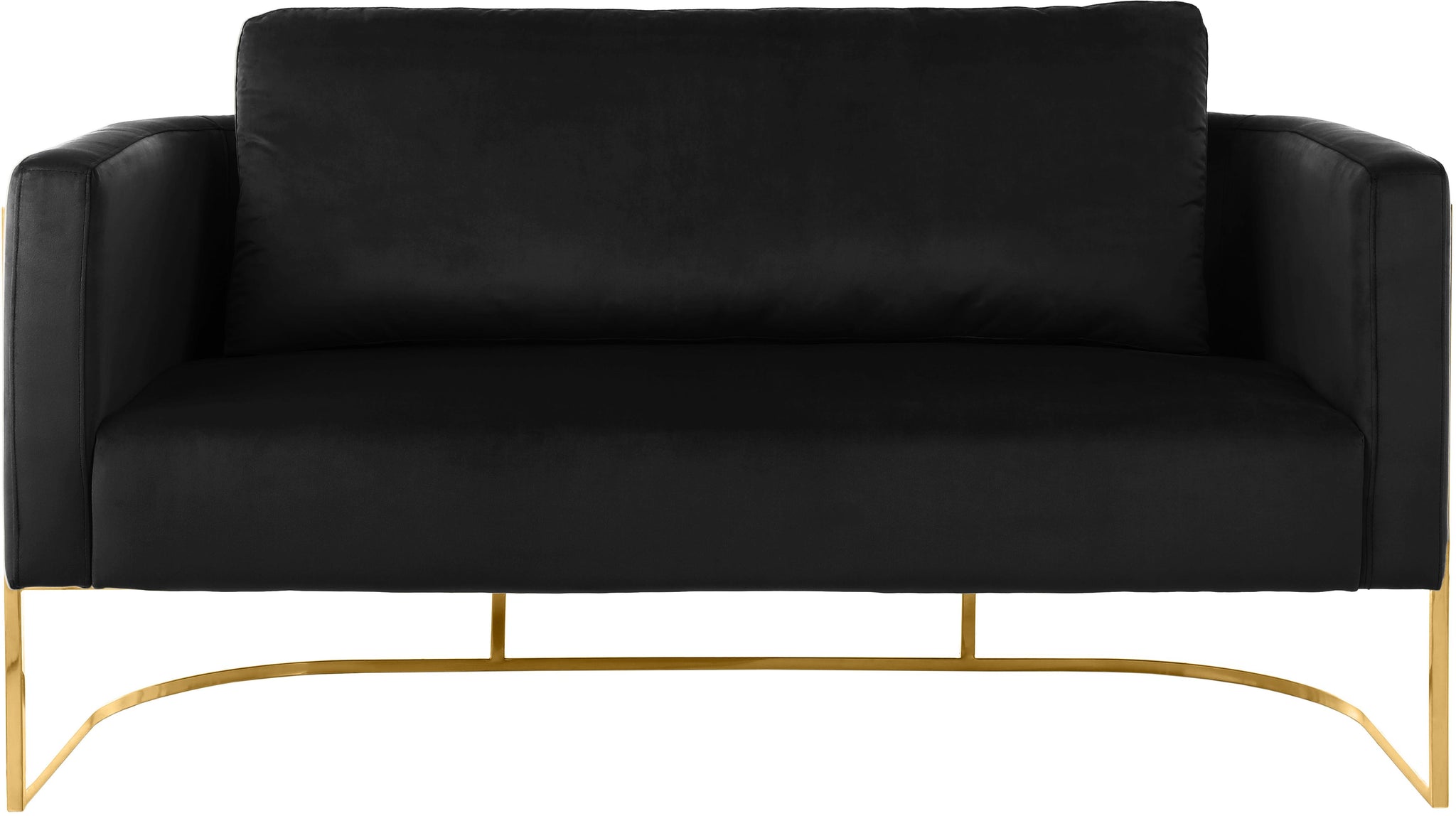 Casa Black Velvet Loveseat