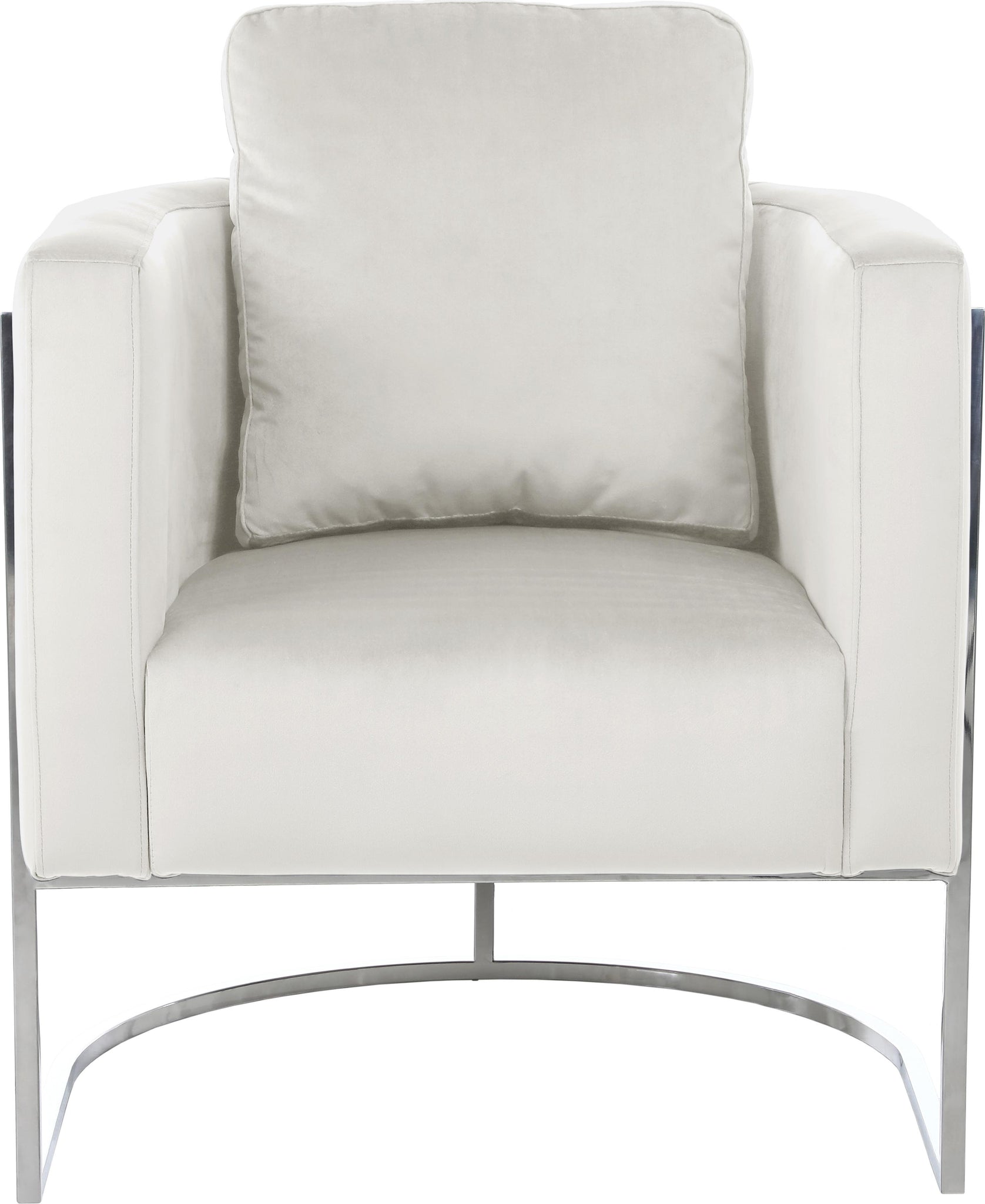 Casa Cream Velvet Chair - Furnish 4 Less 98 (NY)*