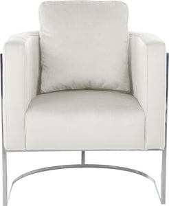 Casa Cream Velvet Chair - Furnish 4 Less 98 (NY)*