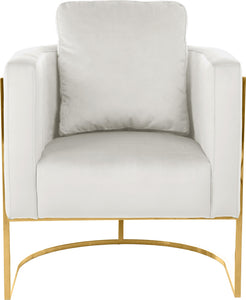 Casa Cream Velvet Chair - Furnish 4 Less 98 (NY)*