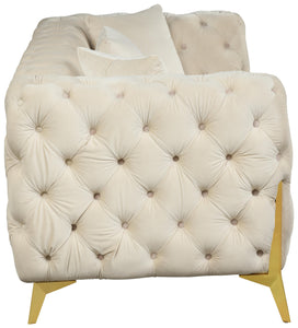 Kingdom Cream Velvet Sofa - Furnish 4 Less 98 (NY)*