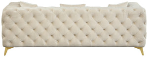 Kingdom Cream Velvet Sofa - Furnish 4 Less 98 (NY)*