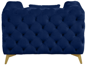 Kingdom Navy Velvet Chair - Furnish 4 Less 98 (NY)*