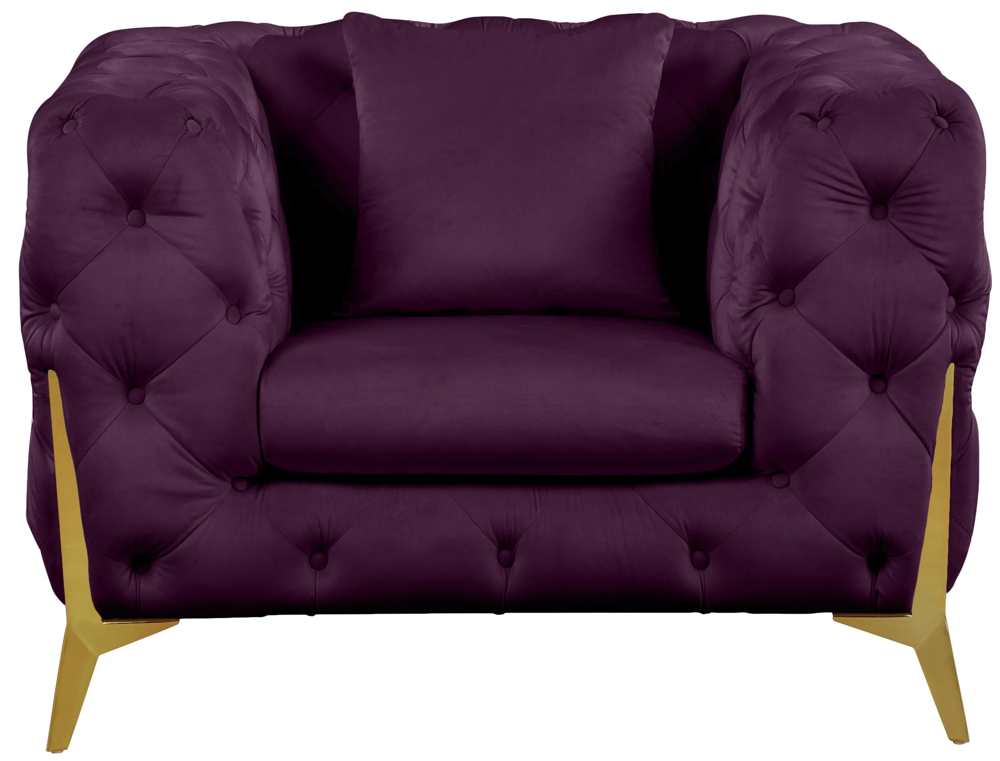 Kingdom Purple Velvet Chair - Furnish 4 Less 98 (NY)*