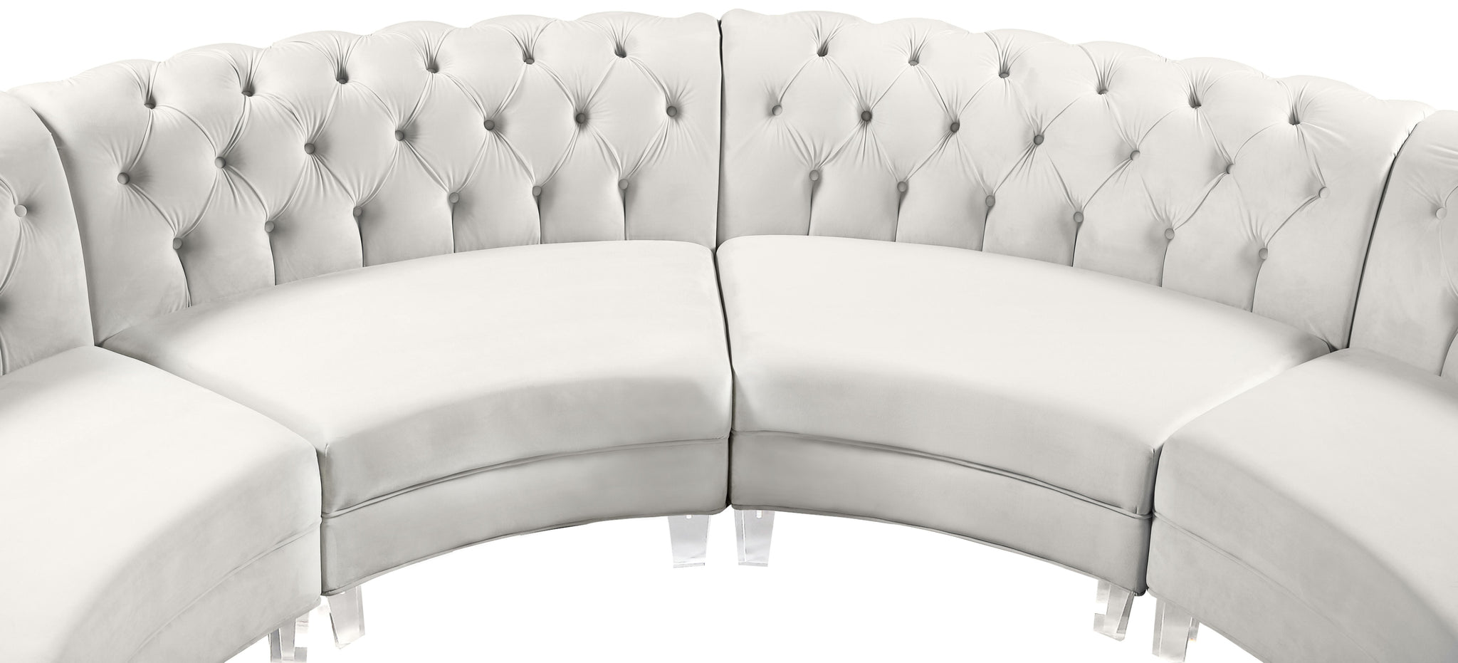 Anabella Cream Velvet 4pc. Sectional