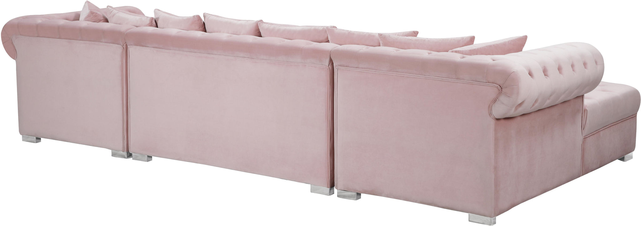 Presley Pink Velvet 3pc. Sectional - Furnish 4 Less 98 (NY)*