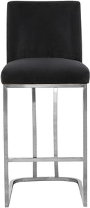 Heidi Black Velvet Stool - Furnish 4 Less 98 (NY)*