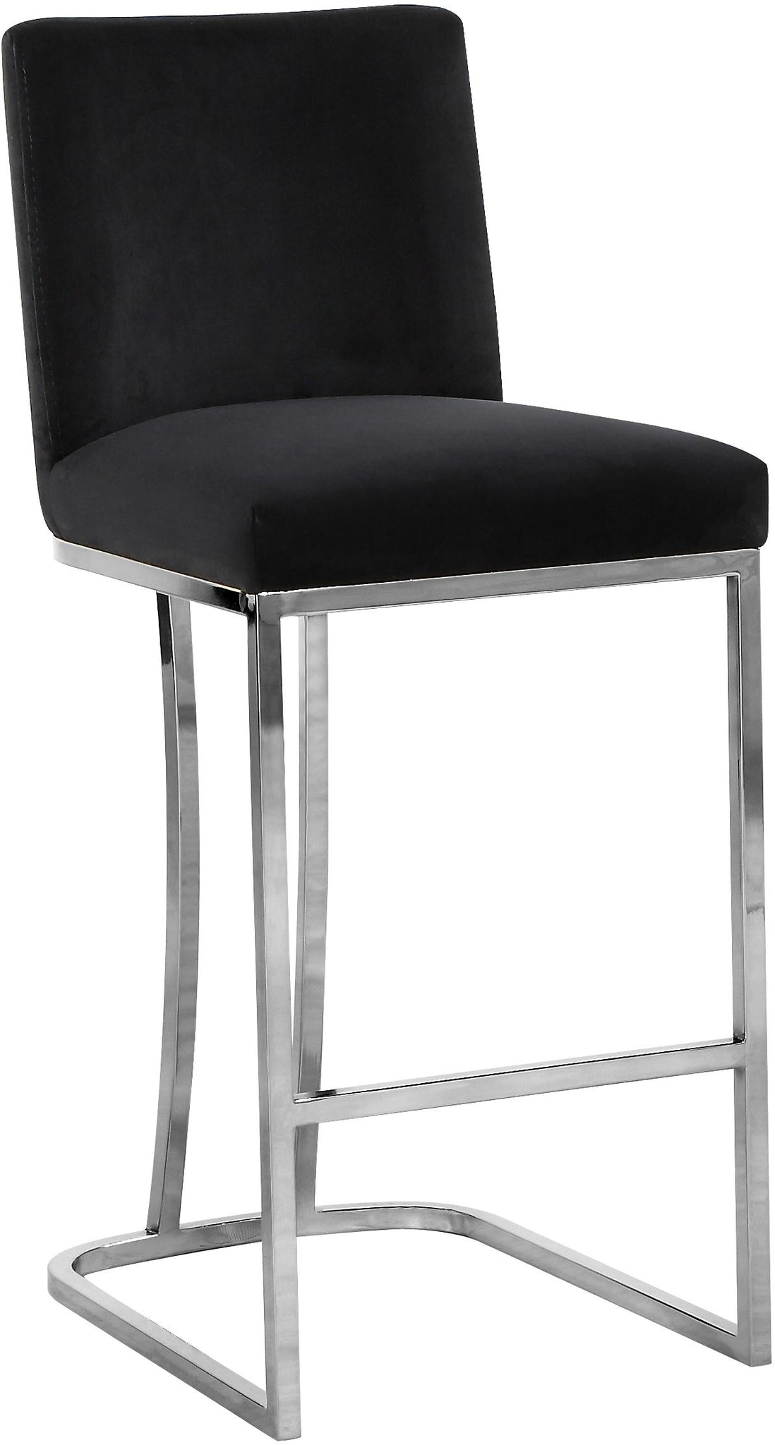 Heidi Black Velvet Stool - Furnish 4 Less 98 (NY)*