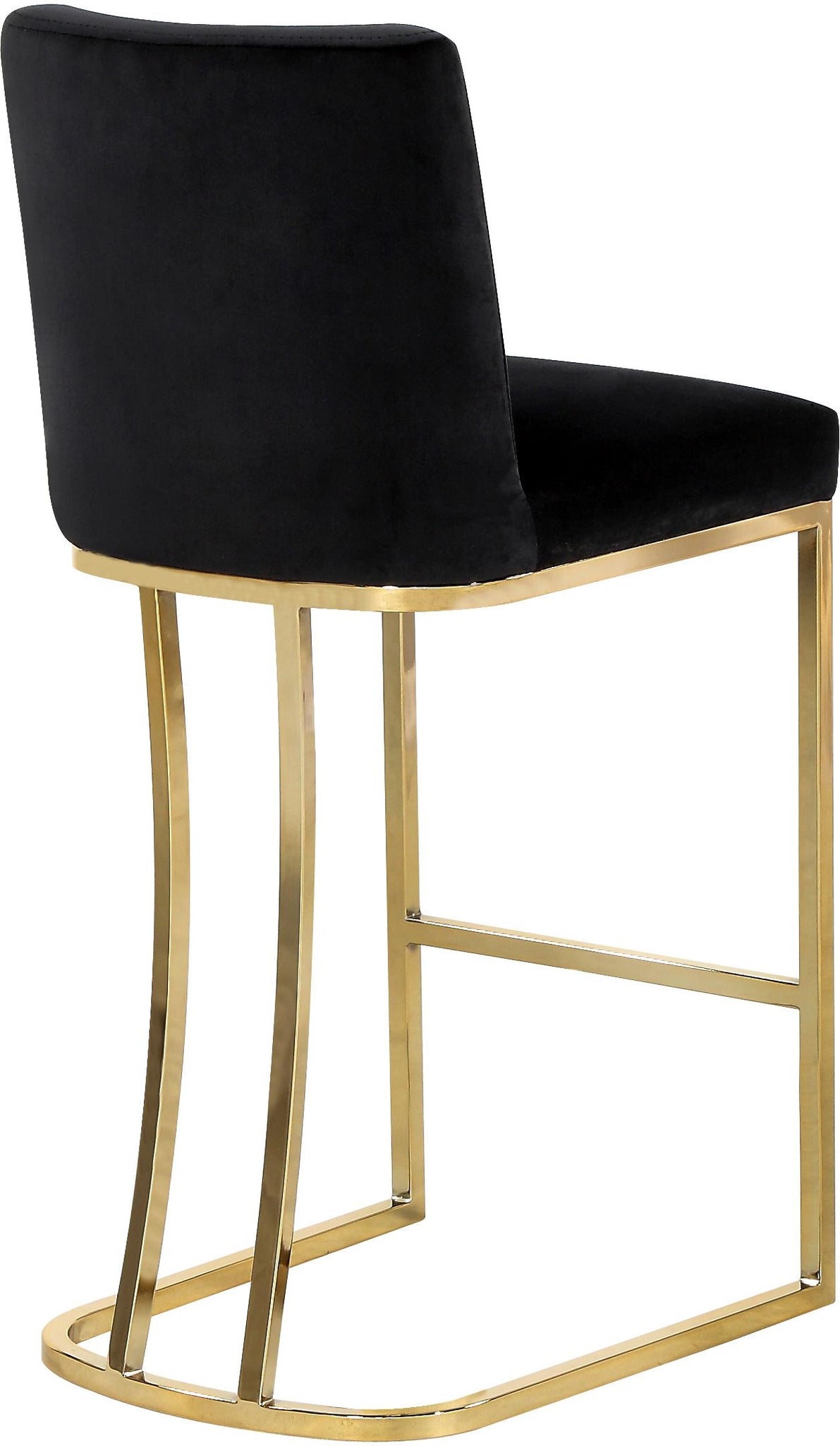 Heidi Black Velvet Stool - Furnish 4 Less 98 (NY)*