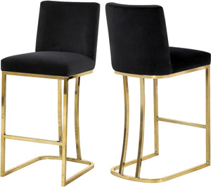 Heidi Black Velvet Stool - Furnish 4 Less 98 (NY)*