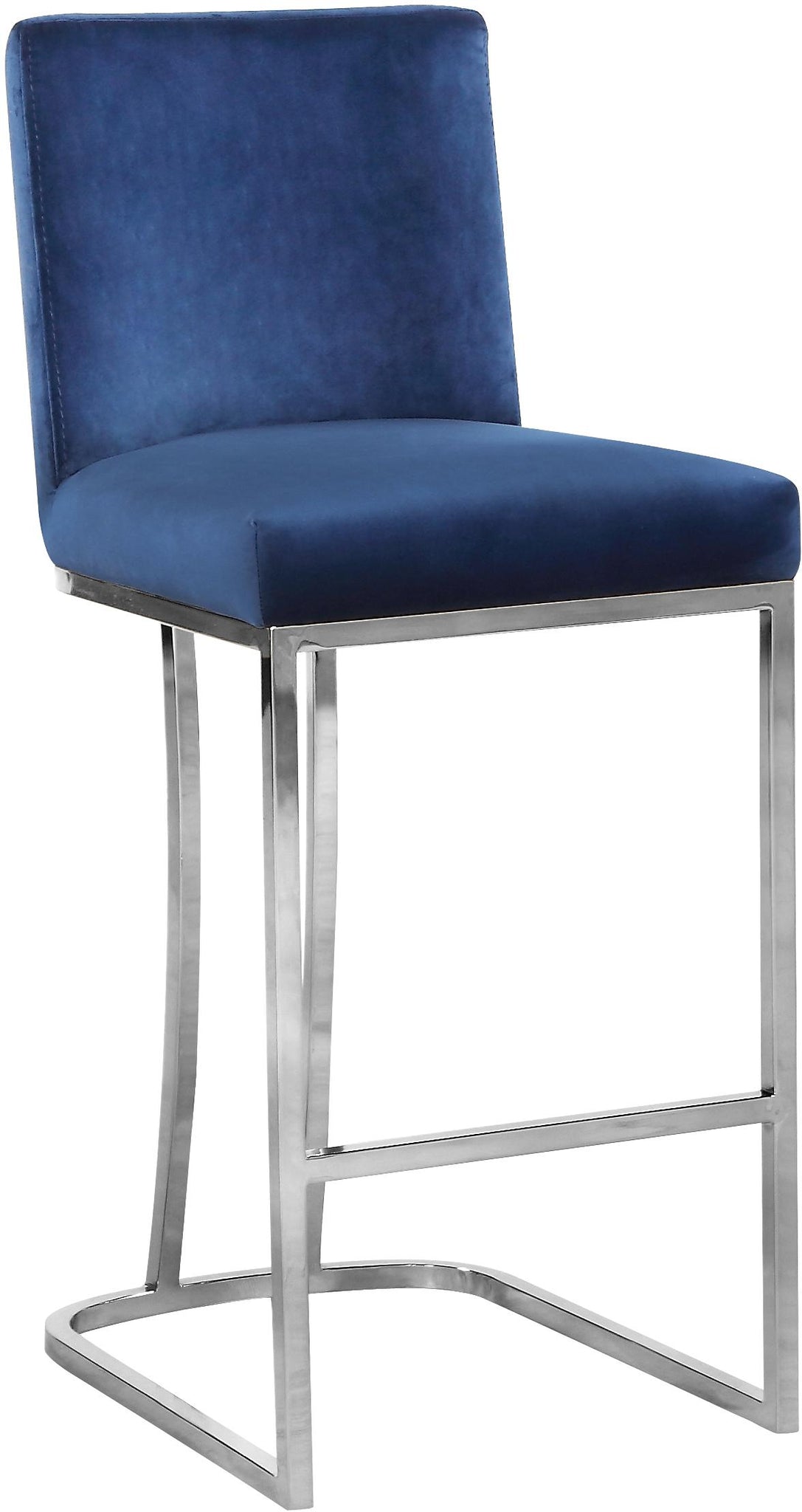 Heidi Navy Velvet Stool - Furnish 4 Less 98 (NY)*