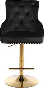 Claude Black Velvet Adjustable Stool