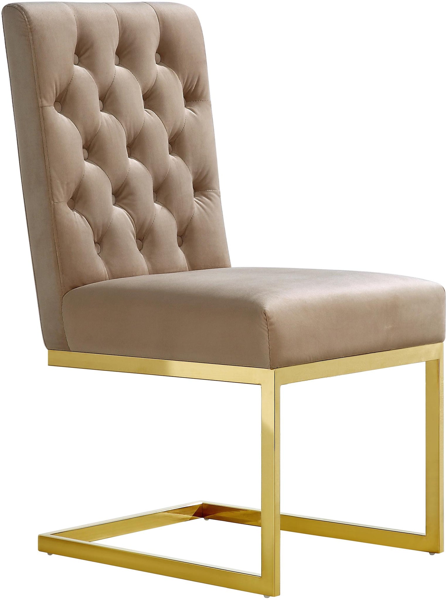 Cameron Beige Velvet Dining Chair - Furnish 4 Less 98 (NY)*