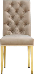 Capri Beige Velvet Dining Chair - Furnish 4 Less 98 (NY)*