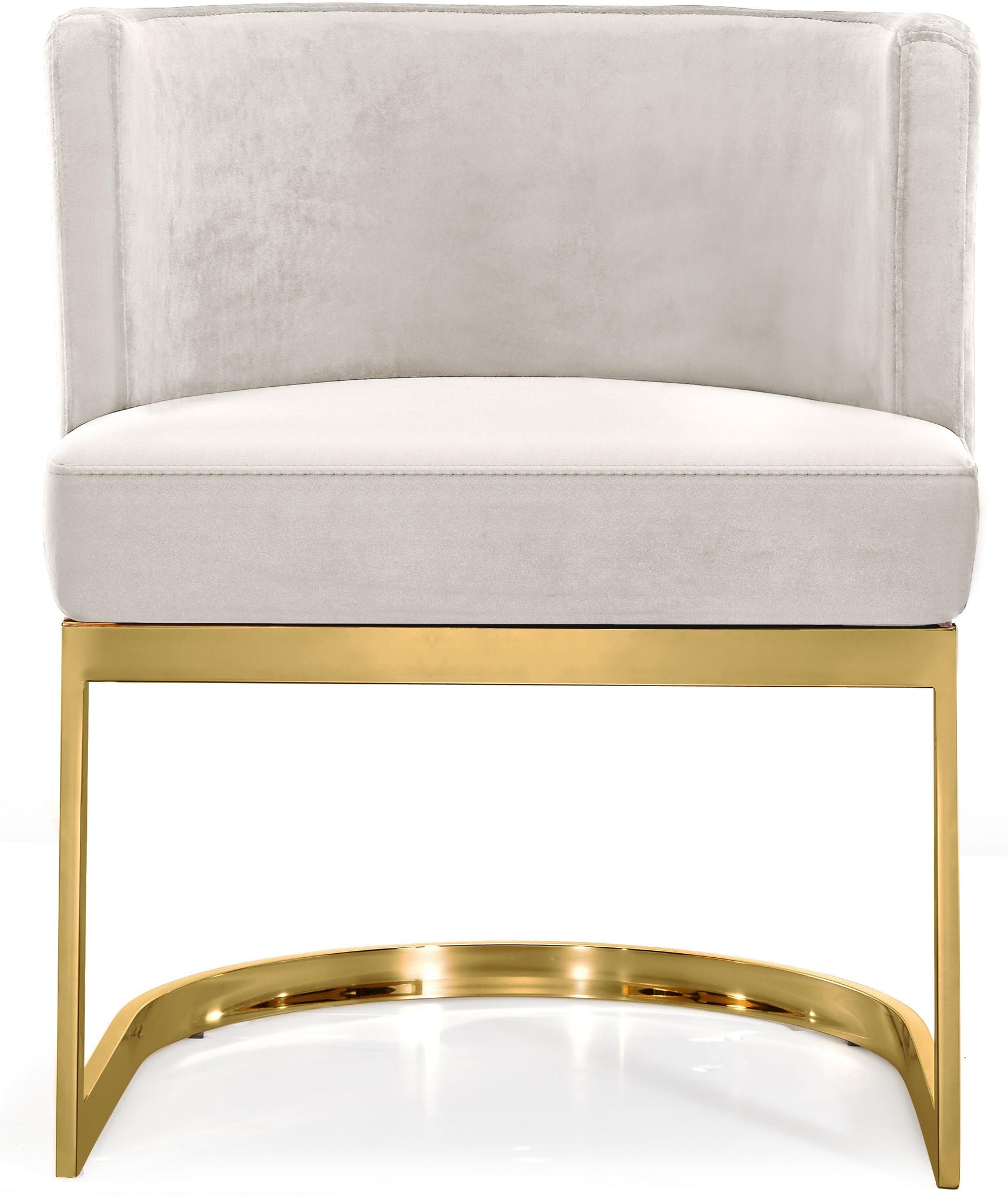 Gianna Cream Velvet Dining Chair - Furnish 4 Less 98 (NY)*