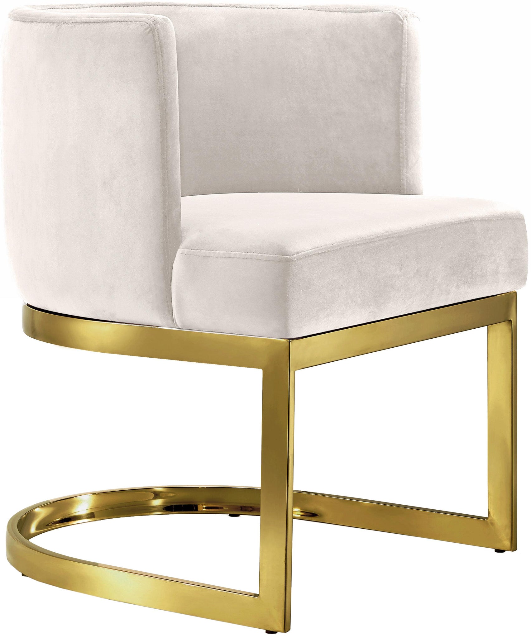 Gianna Cream Velvet Dining Chair - Furnish 4 Less 98 (NY)*