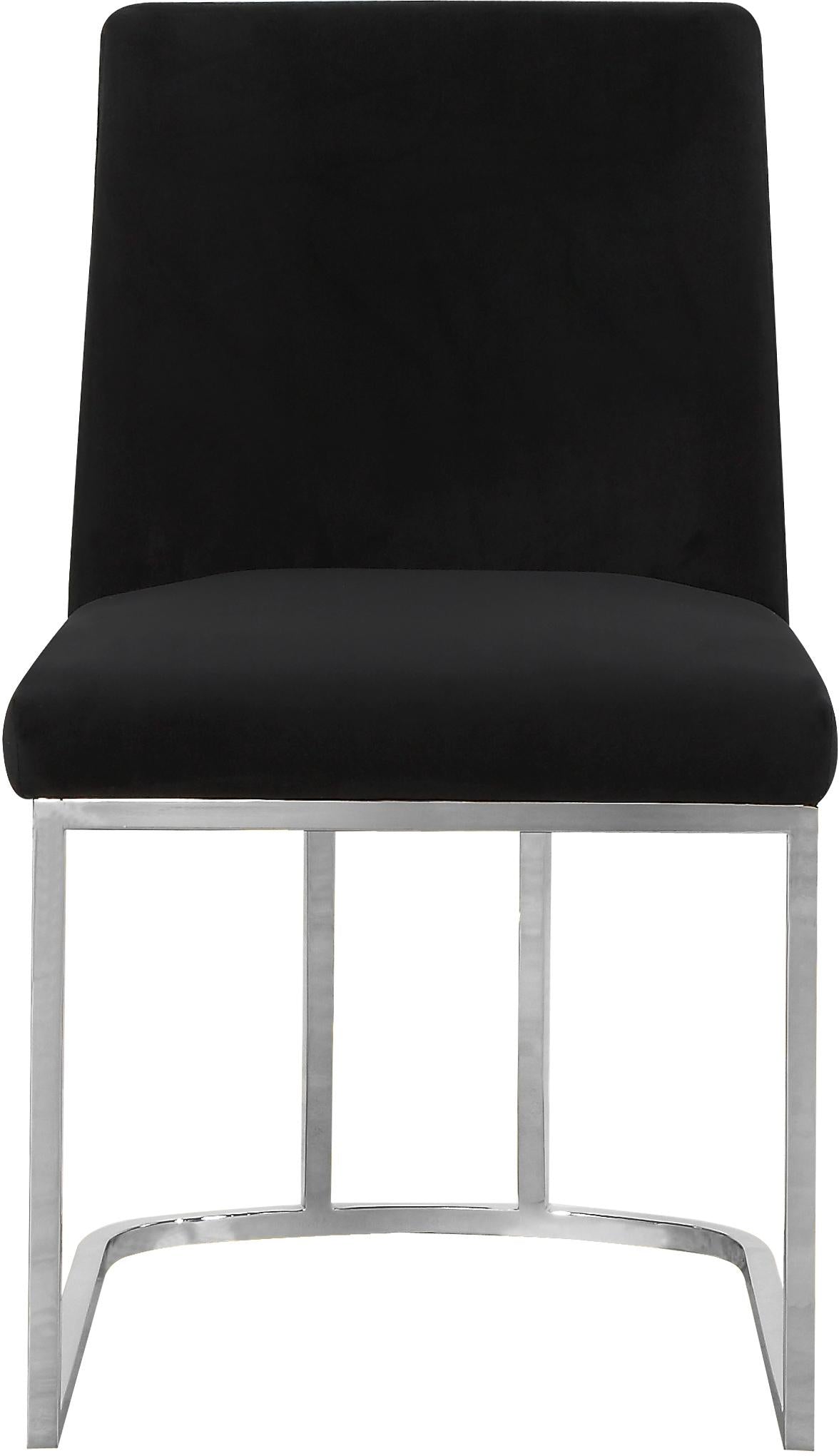 Heidi Black Velvet Dining Chair - Furnish 4 Less 98 (NY)*