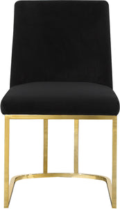 Heidi Black Velvet Dining Chair - Furnish 4 Less 98 (NY)*