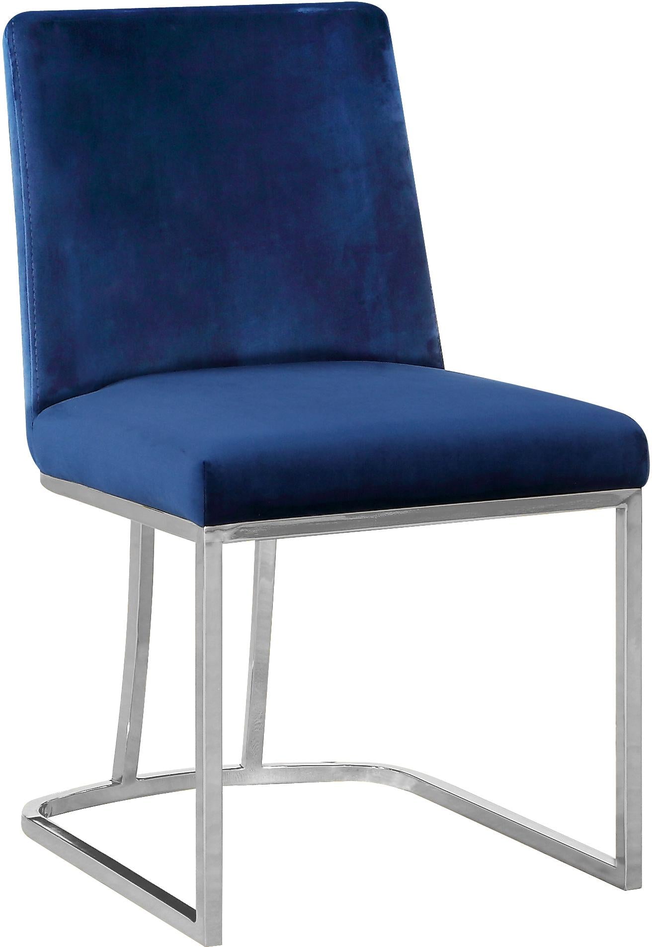 Heidi Navy Velvet Dining Chair - Furnish 4 Less 98 (NY)*