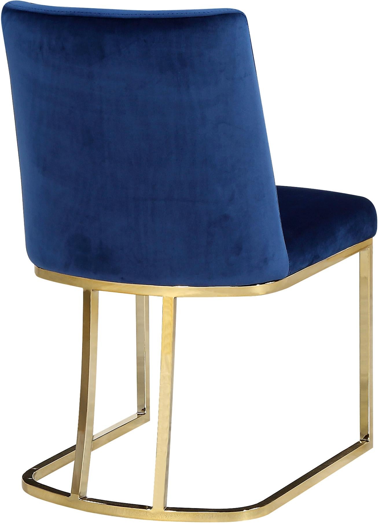 Heidi Navy Velvet Dining Chair - Furnish 4 Less 98 (NY)*