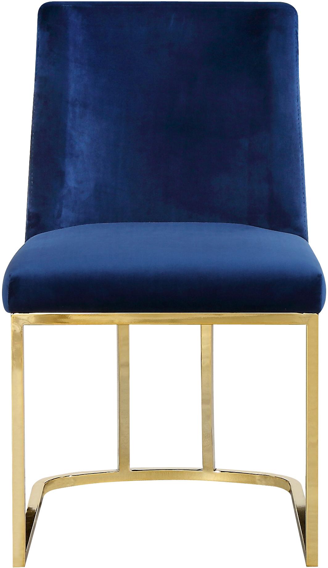 Heidi Navy Velvet Dining Chair - Furnish 4 Less 98 (NY)*