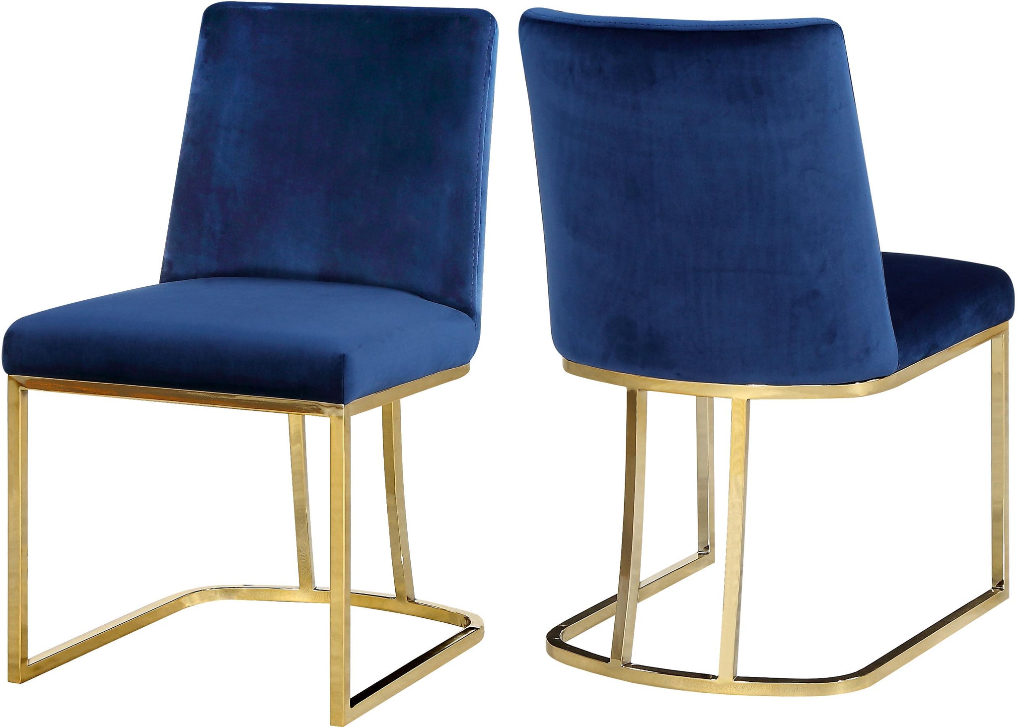 Heidi Navy Velvet Dining Chair - Furnish 4 Less 98 (NY)*