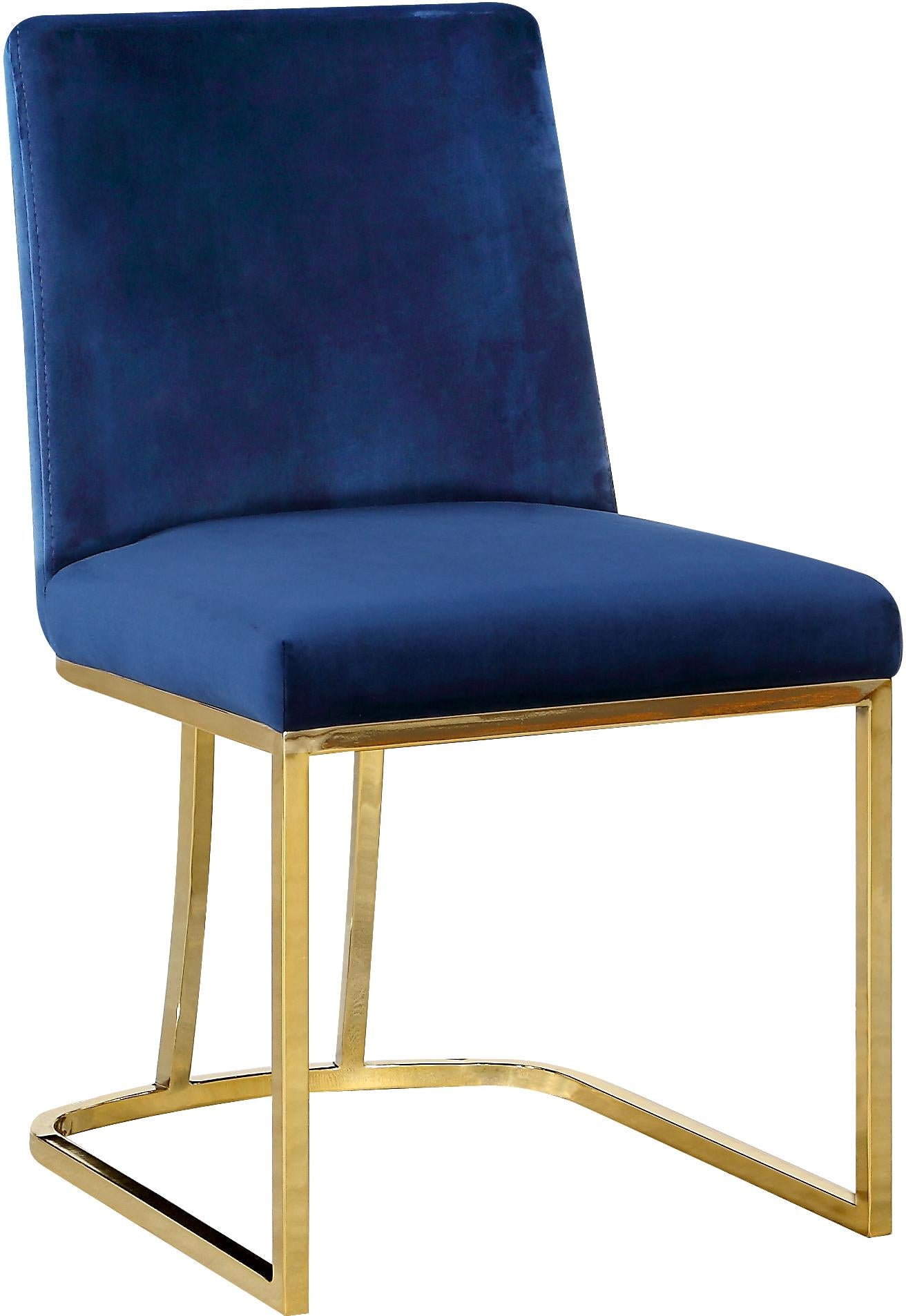 Heidi Navy Velvet Dining Chair - Furnish 4 Less 98 (NY)*